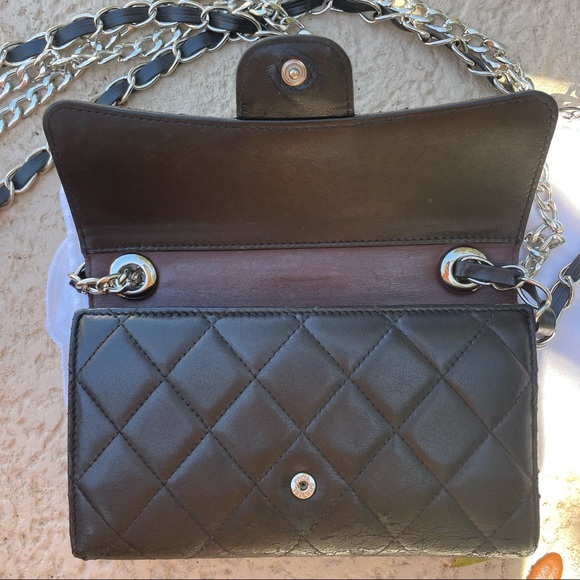 COPY - Chanel Matelassé Flap Wallet on Double Chain/w Silver Fixtures & Dust Bag - Picture 4 of 16